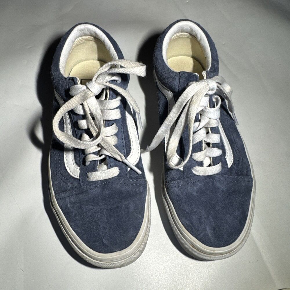 Vans Old Skool Low Top Classic Sneaker Skate Shoe Suede blue  Size 6 Women’s